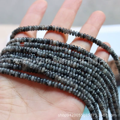 Powder Crystal Abacus Beads Picture | Zərgərlik ara hissələri - natural-black-glitter-24mm