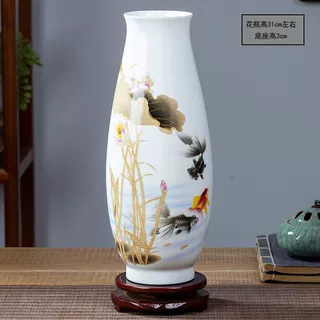 花瓶陶瓷客厅玄关中式现代插花工艺品家居酒柜装包邮摆件