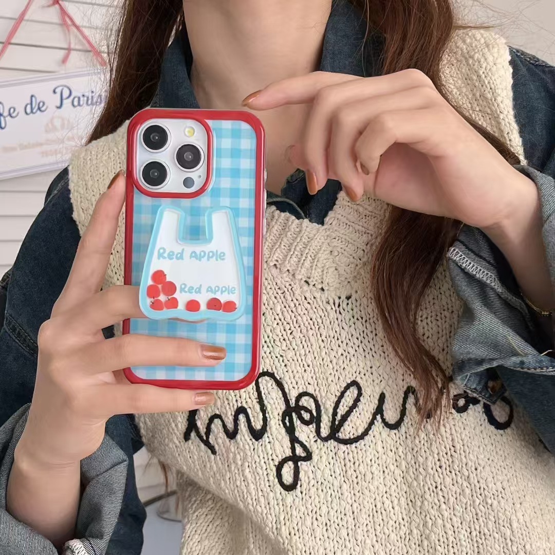 Ins estilo coreano lindo oso de línea para 15ProMax nuevo iPhone 14 Apple 13P funda para teléfono móvil 12 mujeres