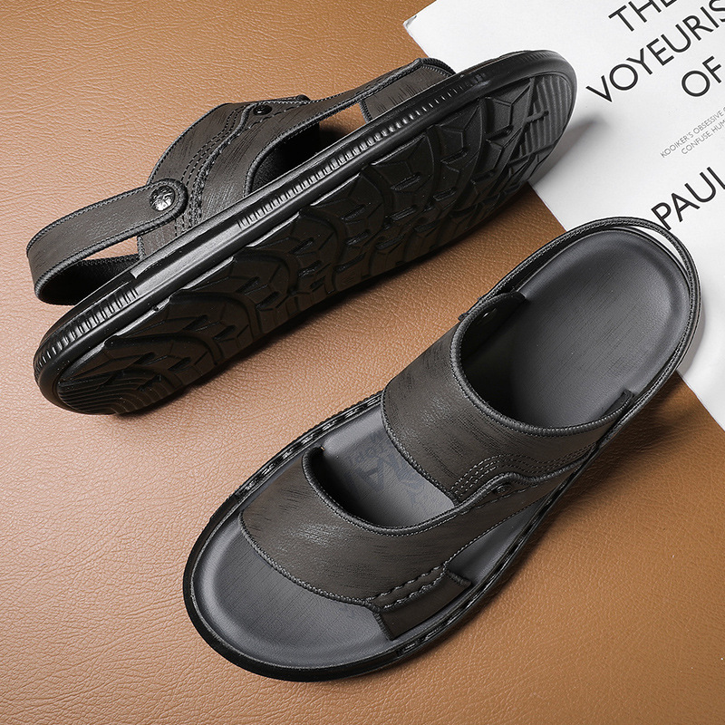 Sandalias para hombre verano nuevo estilo transpirable conducción exterior deportes ocio zapatos de playa antideslizantes resistentes al desgaste zapatillas ligeras y cómodas