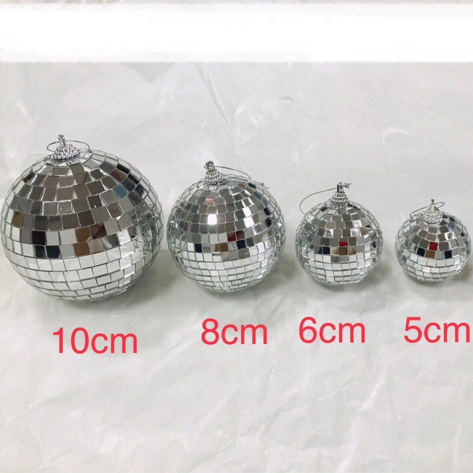 Glass Mirror Ball Christmas Tree Decoration Hanging Ball Reflective Ball Party Decoration Materials Factory Direct Sales in Stock