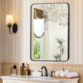 铝合金简约卫生间洗手池圆角直角壁挂化妆镜挂墙式浴室镜