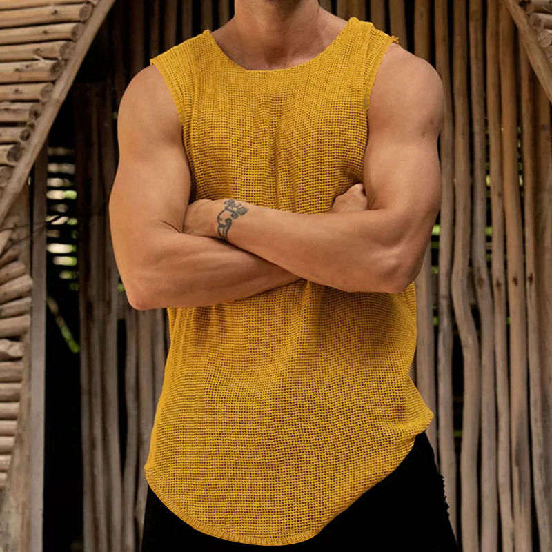 Cross-border Men's Amazon Summer Thin Knitted Vest Men's Casual Solid Color New Sweater SY0098 Cross-border Men's Amazon Summer Thin Knitted Vest Men's Casual Solid Color New Sweater SY0098