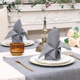 French cloth pattern napkin cloth hotel restaurant Western food mat square plate mat folding flower mouth cloth party wedding supplies