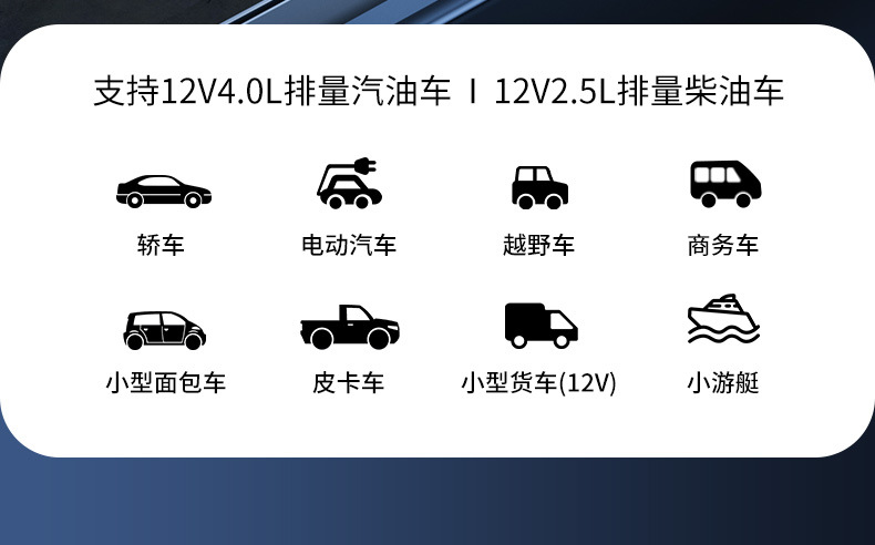 Buwei Portable Vehicle Emergency Start Power Supply Air Pump All-in-One Vehicle Supply Multi-Function Power Supply
