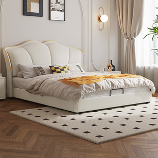 Modern Simple Palace 2024 Style Year Girl North Region Cream New Style Big Bed Master Bedroom