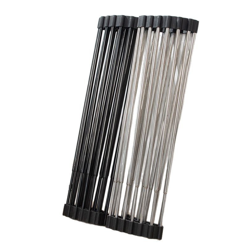 Rack de drenaje de acero inoxidable Rack de filtro de agua lavavajillas plegable Rack de platos Rack de drenaje retráctil práctico para lavar verduras