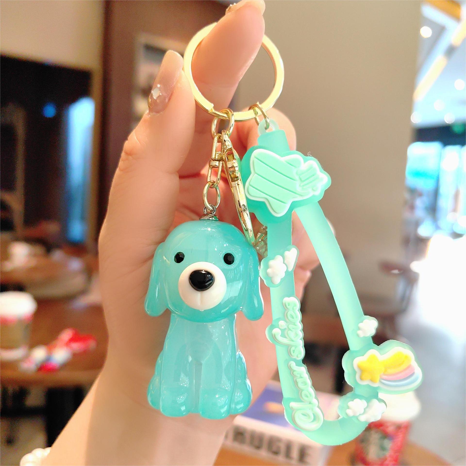 Acrylic Material 1 Piece Cute Dog Acrylic Unisex Bag Pendant Keychain