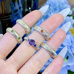 Italian fabric-woven, gold-embossed, and silk-finished ring featuring a classic daisy design&mdash;perfect for women who appreciate niche, minimalist, and elegant tail-ring styles.