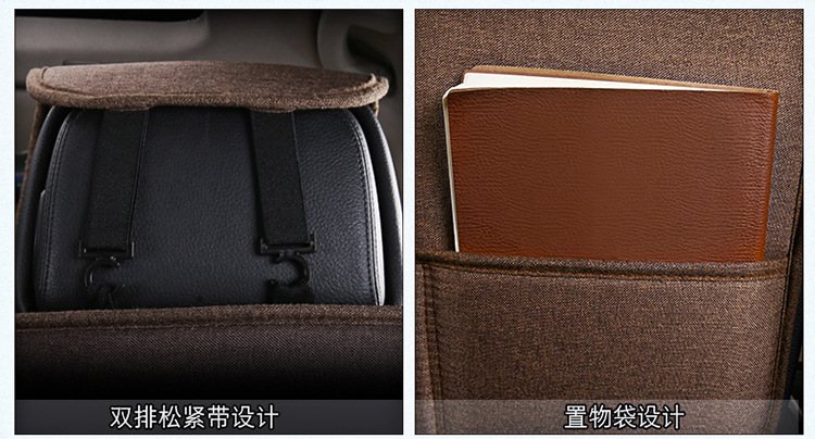 Five-Seater Car Seat Covers, Universal for All Seasons, Linen Seat Covers, Fabric Car Cushions, Fully Enclosed Car Seat Pads