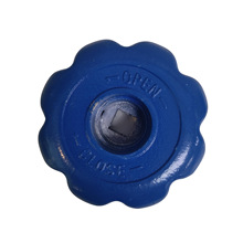 厂家直供蓝色铝制阀门手轮配件工业医疗无缝钢瓶阀门手轮
