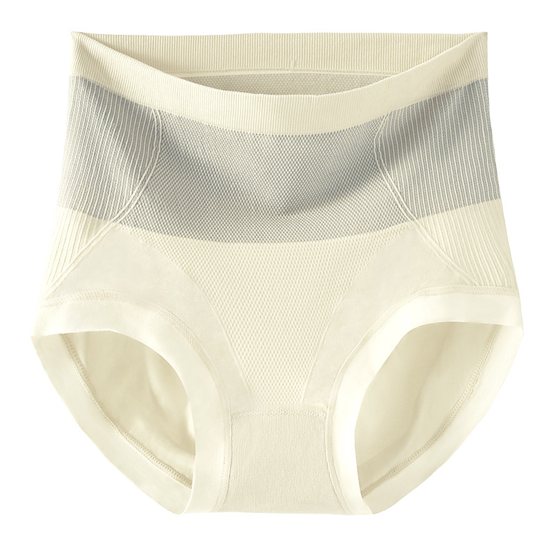Ropa interior suave y agradable para la piel con abdomen de cintura alta para mujer 9A antibacteriano 100% entrepierna de algodón puro que absorbe la humedad, transpirable, ropa interior de mujer de alta elasticidad