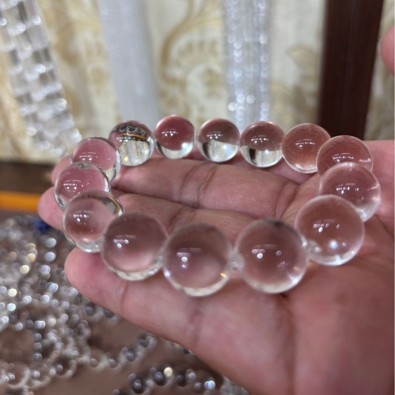 天然全净体牛鼻孔白水晶泡泡款手串女款时尚百搭礼物送女友闺蜜|undefined