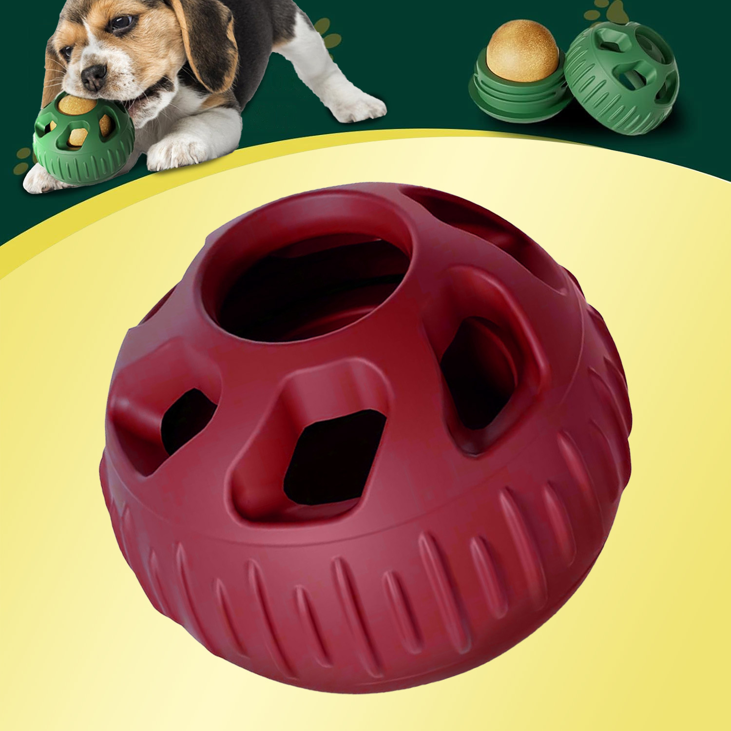 Bola de comida lenta roja