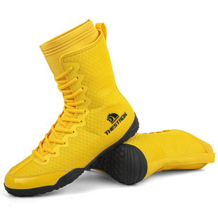 777 Professional Wrestling Shoes Men and Women's Lifting Shoes Training Shoes Adult Sanda Fighting Shoes Fighting Boxing Shoes Breathable