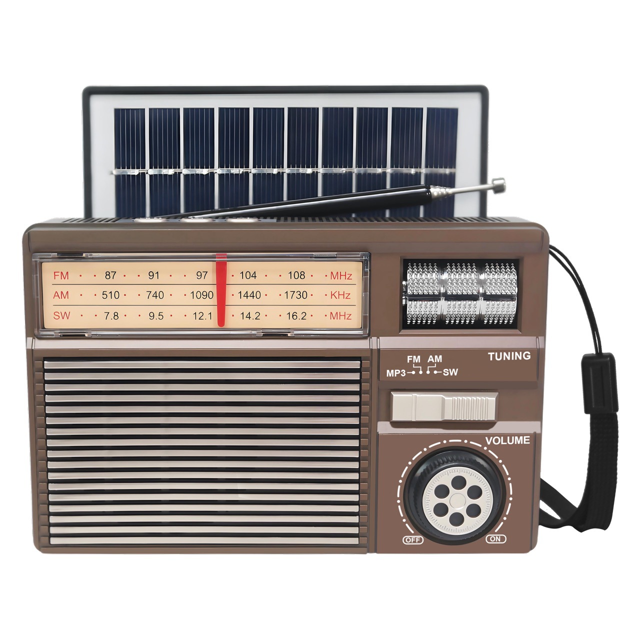 Nuevo MD-969S Panel solar portátil Bluetooth Audio Radio de antena multifunción portátil para exteriores
