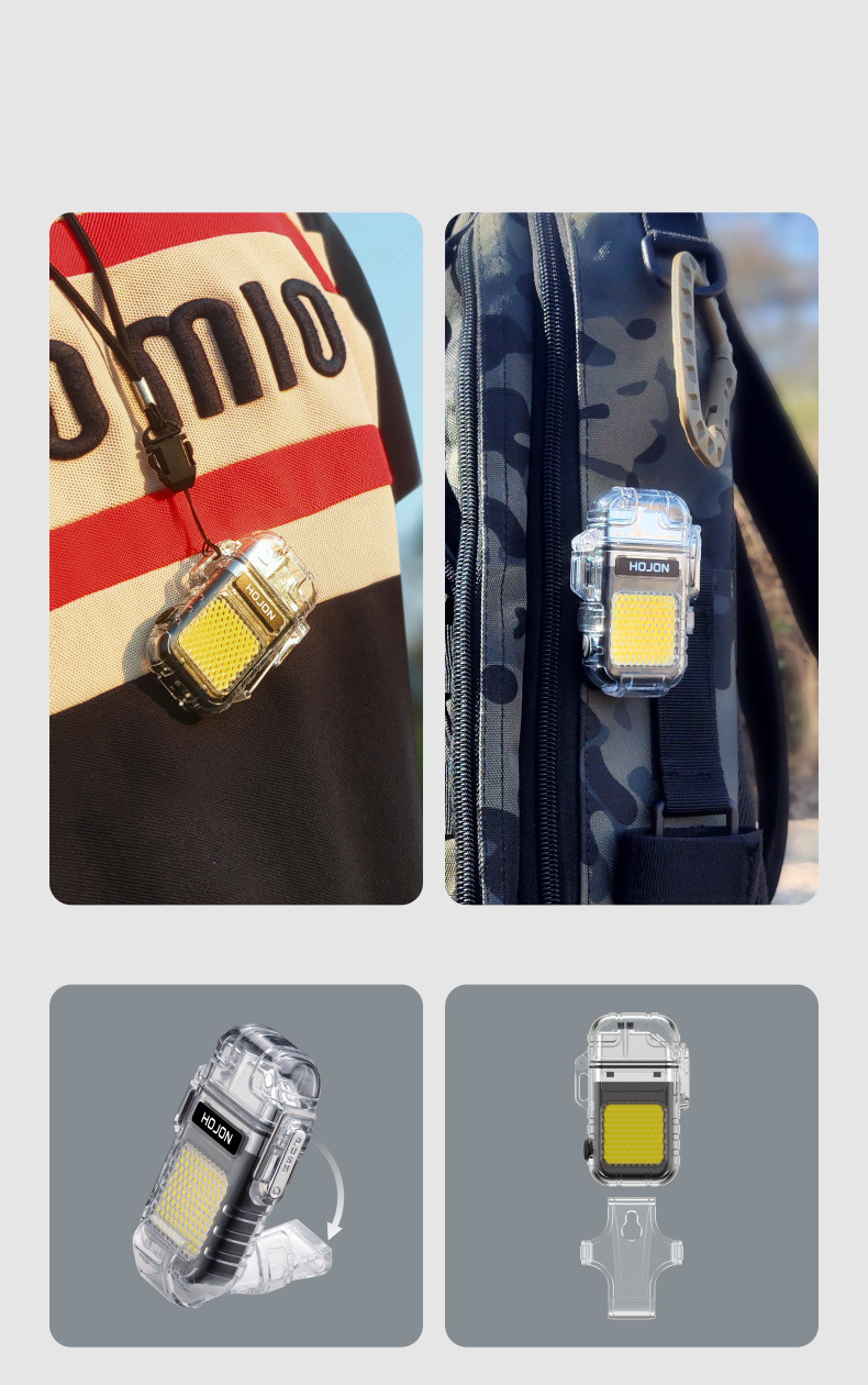 Rechargeable Electric Lighter Dual Arc USB Type C Plasma Waterproof LED  Light