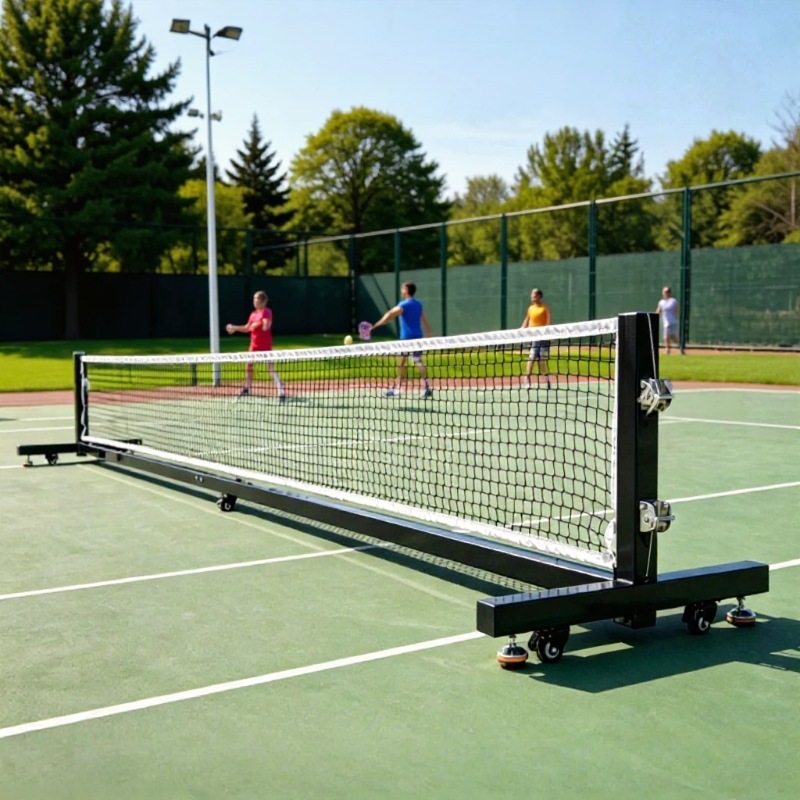 Professional pickleball net posts for competition, portable and movable indoor/outdoor pickleball posts, portable and movable badminton posts