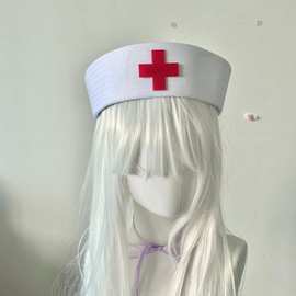 新款日系十字架水手帽翻檐帽韩版百搭贝雷帽甜美少女夏JK海军帽子
