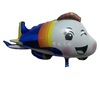 Cartoon space balloon, fighter, airliner, airplane, rocket