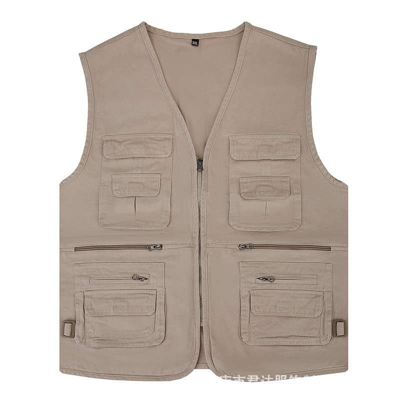 Foreign Trade Cross-Border Photography Vest Workwear Outdoor Vest Fishing Vest Men's Multi-Pocket Washed Cotton Vest Foreign Trade Cross-Border Photography Vest Workwear Outdoor Vest Fishing Vest Men's Multi-Pocket Washed Cotton Vest
