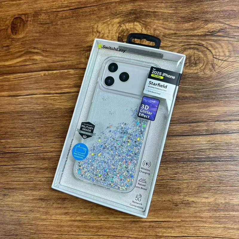 SwitchEasy鱼骨星砂适用于苹果iphone17Pro max滴胶闪粉手机壳|undefined