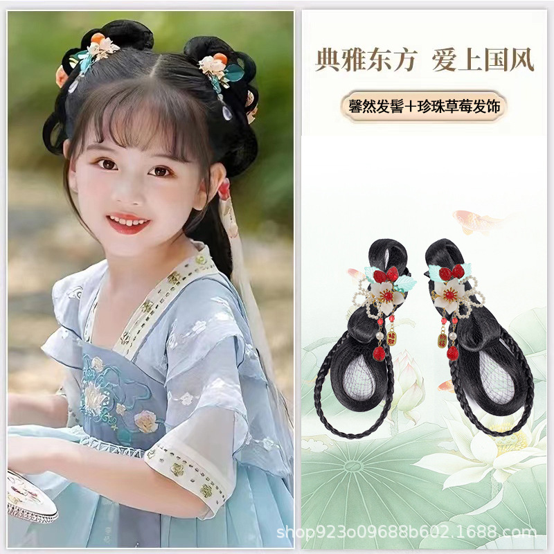 신란 헤어 분 SKU 진주 딸기 헤어 액세서리