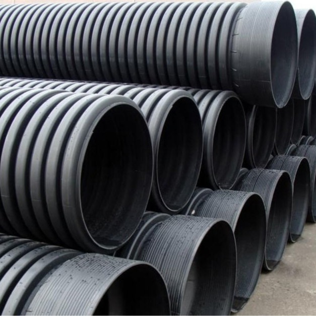 河北邯郸厂家直销HDPE中空壁缠绕管市政排水排污管大口径波纹管