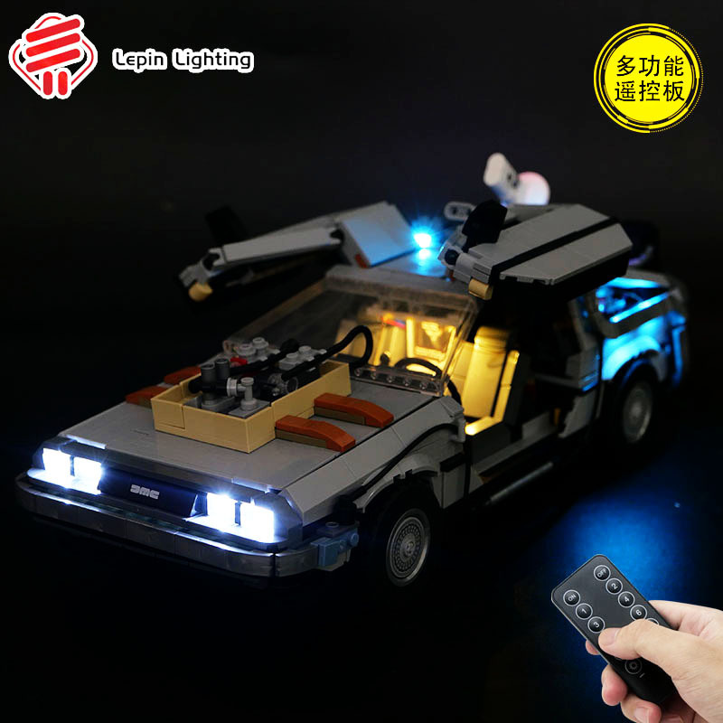 LP building block lighting for Lego 10300 back to the future time machine sports car LED remote control lighting kit LP building block lighting for Lego 10300 back to the future time machine sports car LED remote control lighting kit