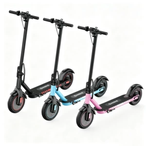 Overseas Warehouse Electric Scooter for Adults, Foldable, 10inch Long-Range Lithium Battery Two-Wheeled Mobility Scooter