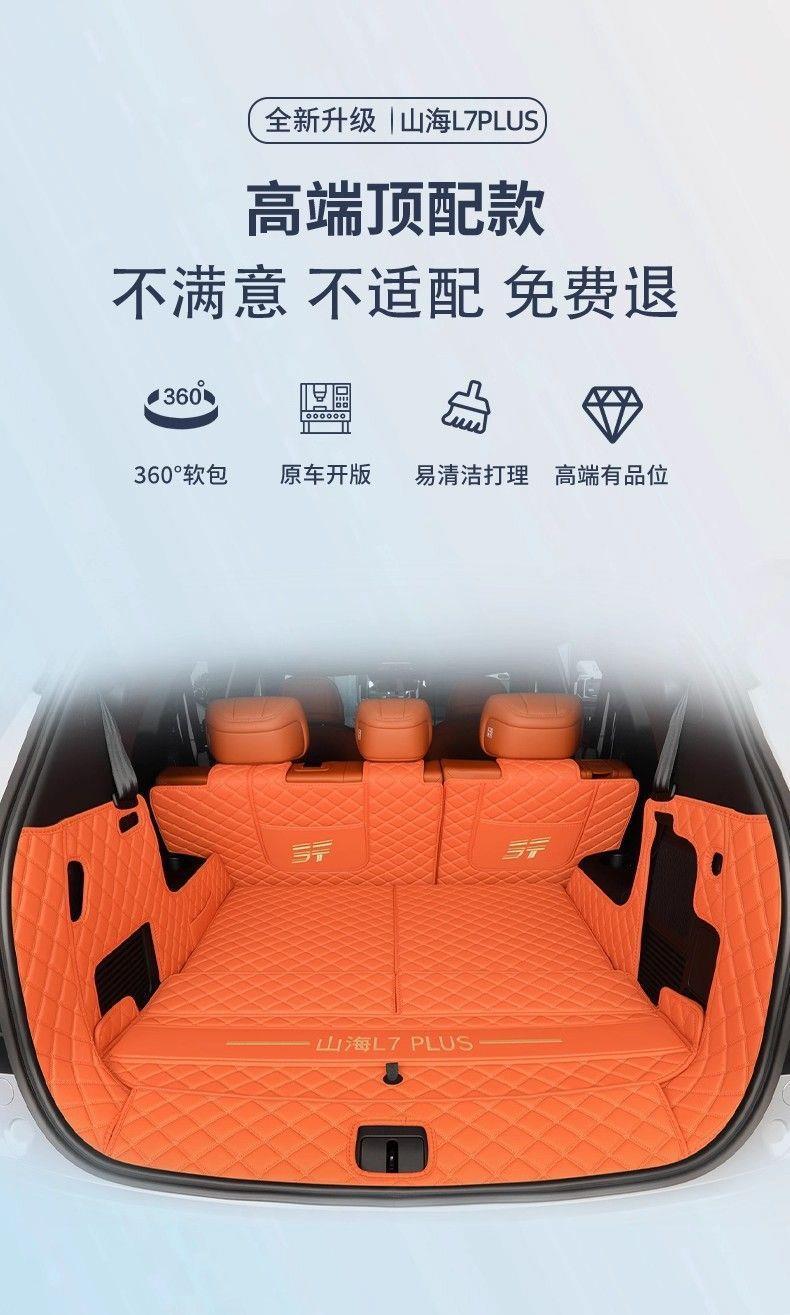 Suitable for 2026 model Jetour Shanhai L7PLUS, thickened waterproof and wear-resistant interior trunk mat