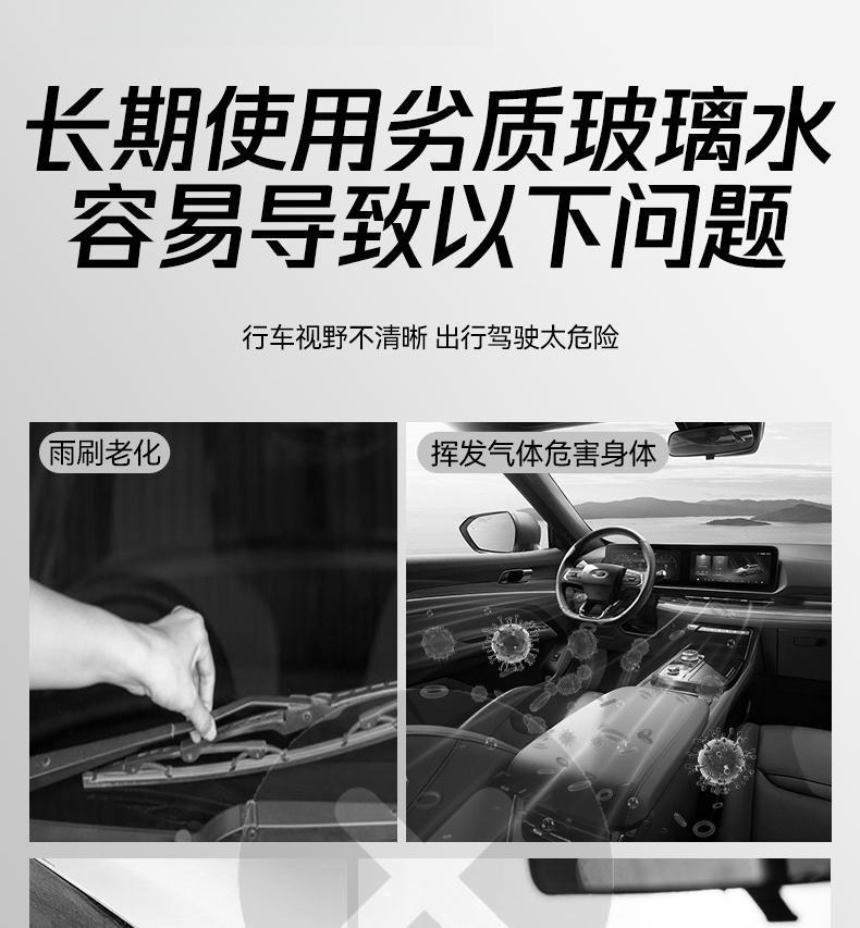 Genuine Rongli Oil-Removal Film Car Glass Cleaner, Winter -40 Anti-Freeze, Large Bottle, Stain Removal, Insect Residue Cleaner, Suitable for All Seasons