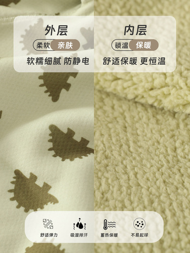 Baby Bodysuit Class A for Autumn/Winter, Warm Thinsulated Dual-Side Fleece 0-1 Year Old Baby Outing Crawling Suit