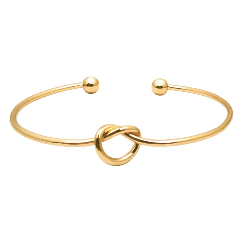 European and American Jewelry Geometric Simple Heart Cross Bracelet Open Opening Rose Gold Hand Jewelry Bridal Tribal Twist