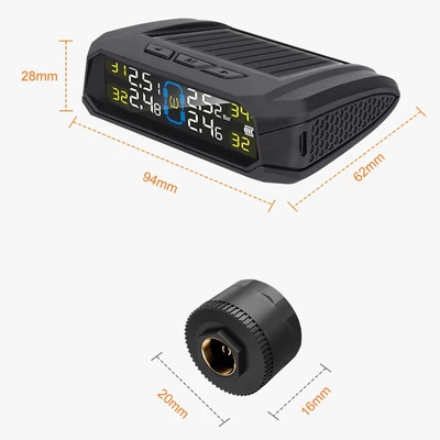 Tire pressure monitoring system for built-in external tire pressure