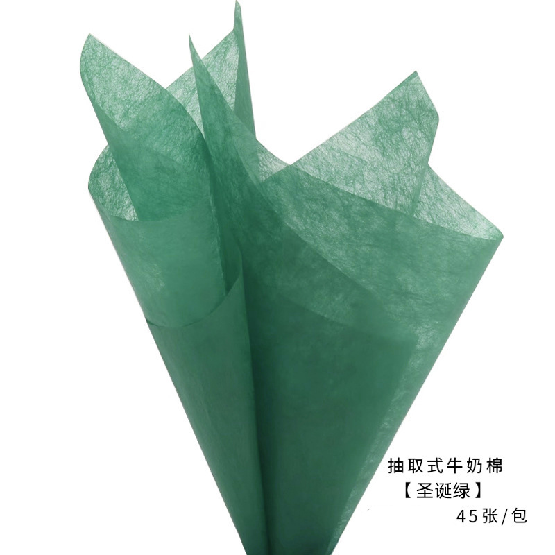 Flor Extracción de sombra leche algodón papel de regalo de flores papel de algodón floral floristería impermeable color sólido forro de ramo de papel de embalaje
