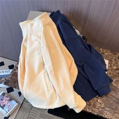 奶呼呼摇粒绒女学生秋冬季新款加厚绒衫休闲宽松百搭保暖卫衣外套