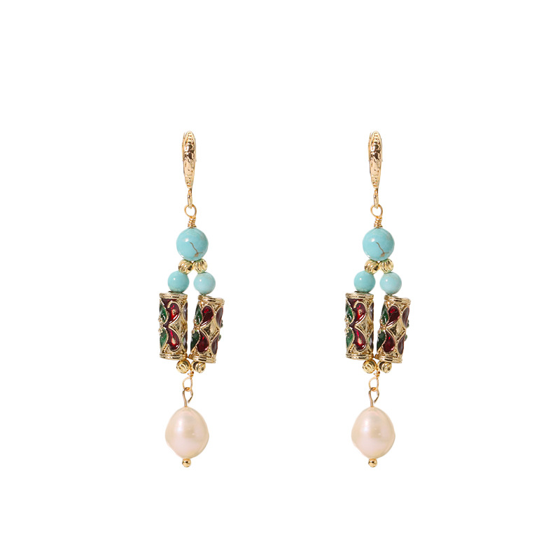 Pendientes de perlas naturales de estilo francés para mujeres 2023 nuevos pendientes de lujo elegantes de alta calidad pendientes de plata pendientes al por mayor