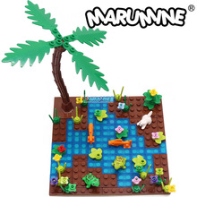 DIY小颗粒国产积木套装 跨境热卖MOC场景 乌龟 鱼塘 11603 64648