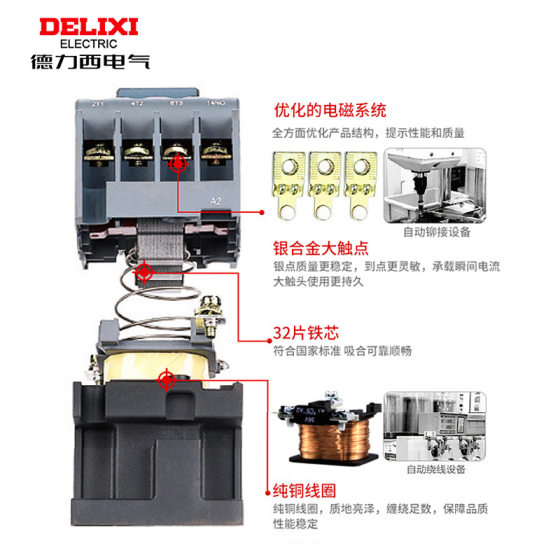 Delixi AC contactor CJX2S-1210 182532 40 65 9511 single phase 220V380V Universal