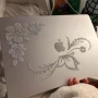 爆闪银色平板扶桑花贴纸