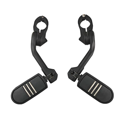 Highway Fat Boy Flagship Road | Motorcycle pedals - long-three-horizontal-pedals-black