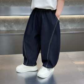 男童牛仔裤儿童夏季防蚊裤薄款天丝裤子2026夏款中小童柔软长裤潮