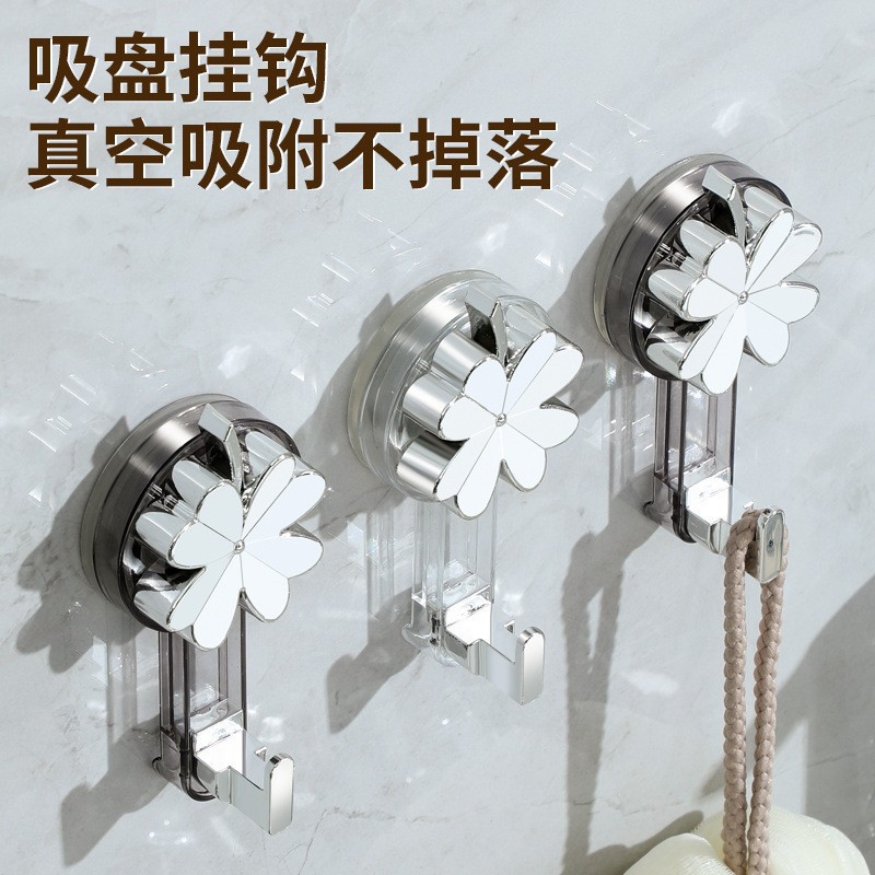 Gancho de ventosa sin perforaciones para baño, pegatina adhesiva fuerte para ropa, gancho para almacenamiento de sombrero, gancho adhesivo para joyería