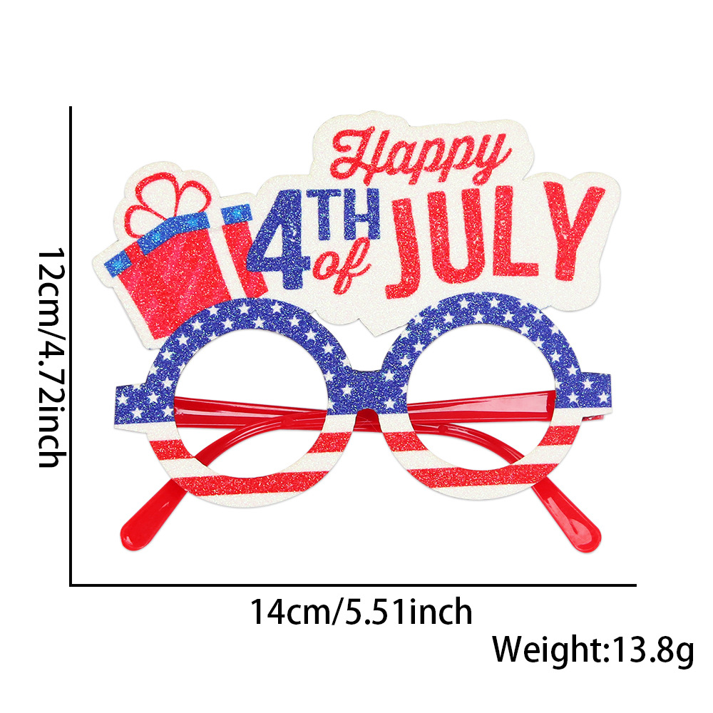 Nuevos gafas de fiesta del Día de la Independencia de los Estados Unidos, gafas de fiesta del Día de los Veteranos, joyas de vestir, marcos de gafas de bandera de los Estados Unidos