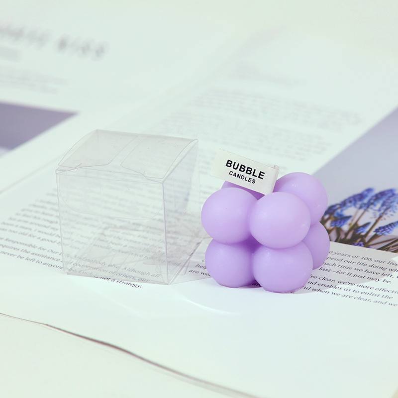 Bubble cube lys håndlavet aromaterapi duftlys gave til hjemmet_voghion.com