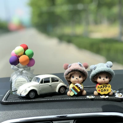Perfume Ornaments Creative Stylish | Car ornaments - ice-cream-happy-qiqi-colorful-ball-bottle-small-car-big-diamond-cushion