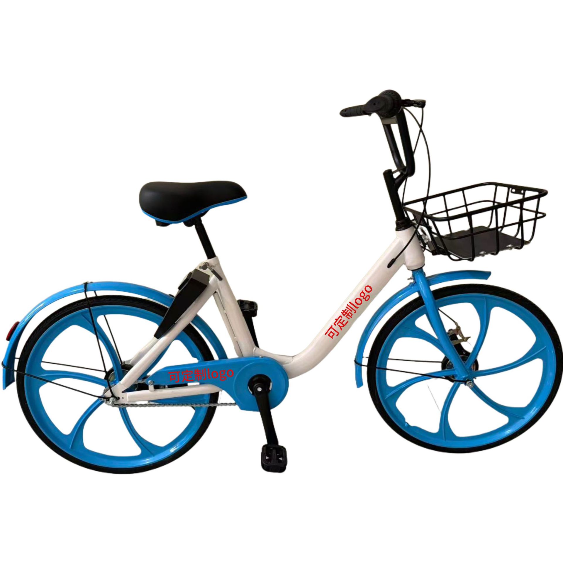 Printable Logo, Qr Code Scanning, Integrated Wheel, No Need for Air Inflation, Lightweight, 24inch Solid Tire Bicycle, Commuter Bike