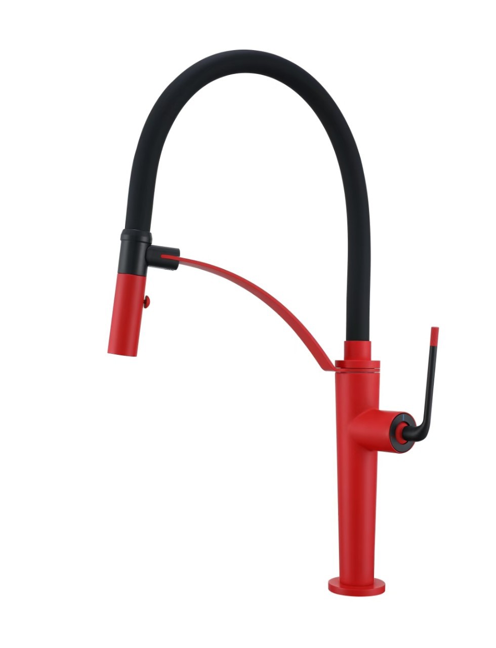 High-end pull-out kitchen faucet, SUS304 stainless steel faucet, cabinet faucet, magnetic silicone tube full figure