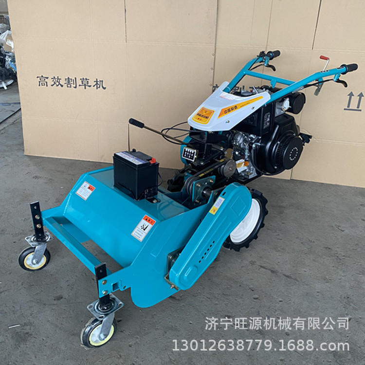 园林绿化碎草还田机 手推汽油前置碎草机 果园荒草柴油碎草机